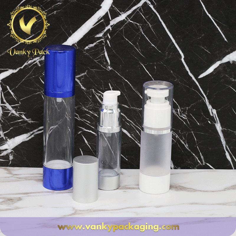 Good Quality Airless Cosmetic  Empty Cream Jar, Plastic Cosmetic Lotion Pump Bottle