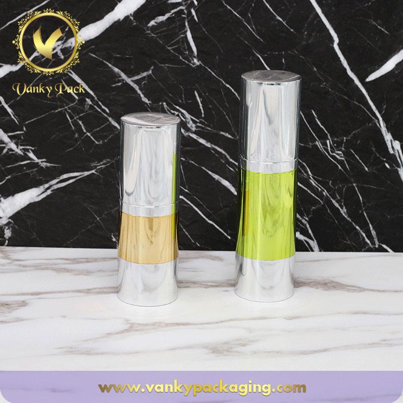 Round Colored Cosmetic Vacuum Pump Bottle 30ml 50ml Customized Airless Lotion Pump