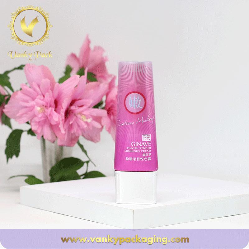 Super oval face cream tube empty plastic tube for cosmetic sunscreen