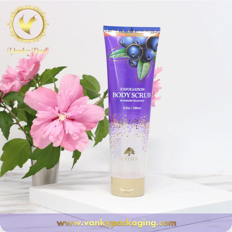 50mm Diameter clear plastic cosmetic tube packaging for bath salt