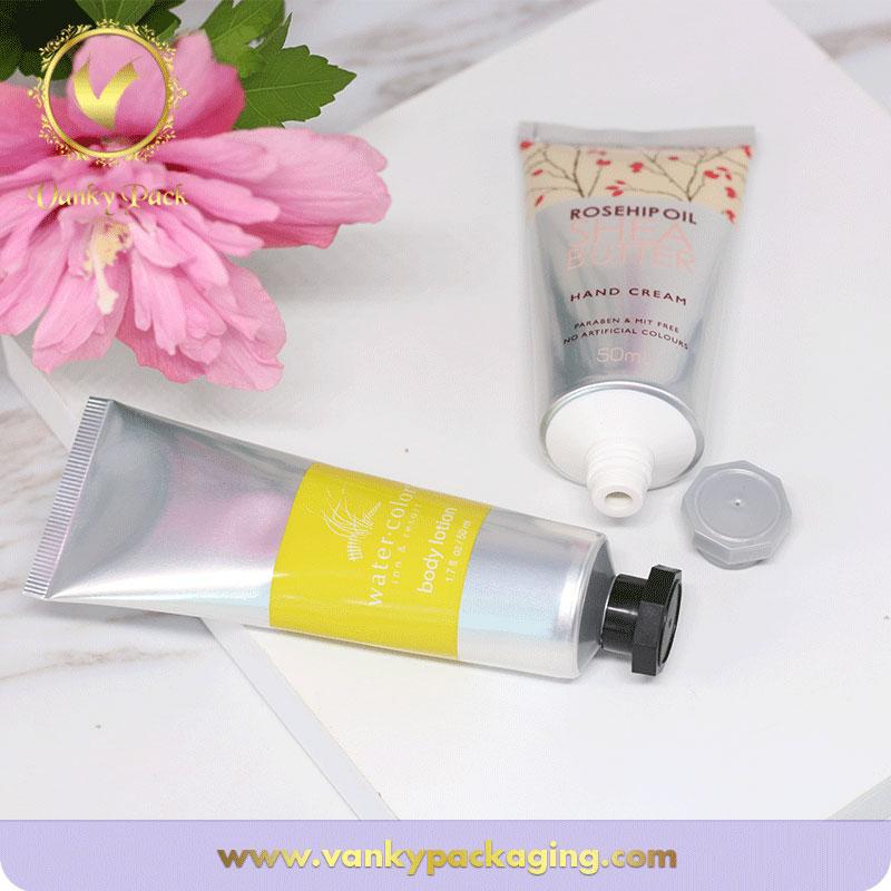 Hand cream use aluminum plastic cosmetic tube with good printing China manufacturer