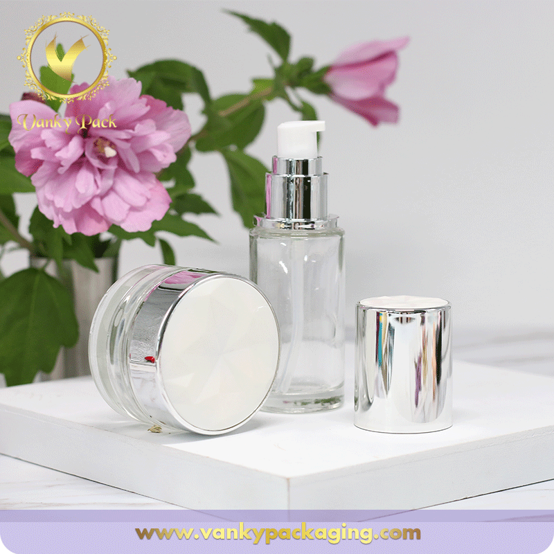 Whole Sale Series Cosmetic Bottle And Jar With Screw Cap and Press Pump Packaging