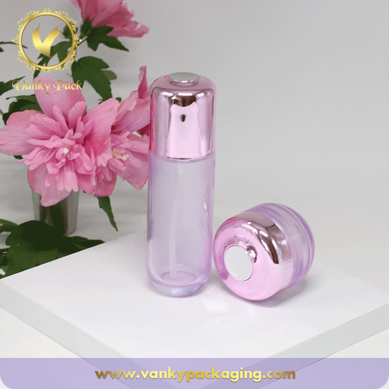 UV Printing Scew Cap And Transparent Glass Bottle For Cosmetic Packaging