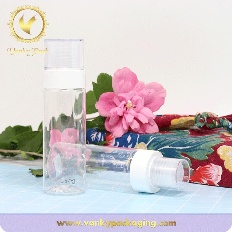 Hot sale Clear Plastic 100ml Bottle Cosmetic Shampoo Bottle With screw Cap