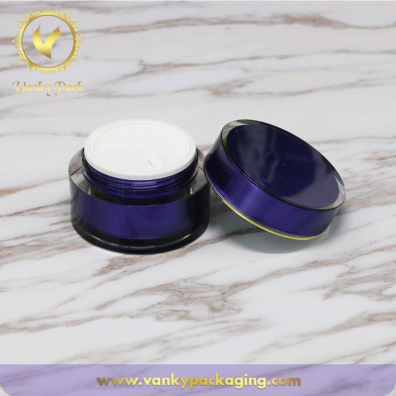 UV Printing Plastic Acrylic Cream JarWith Screw Cap For Cosmetic Packaging