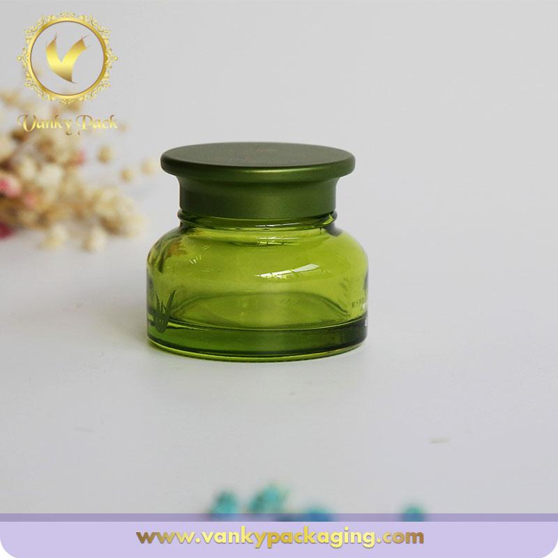cosmetics glass jars