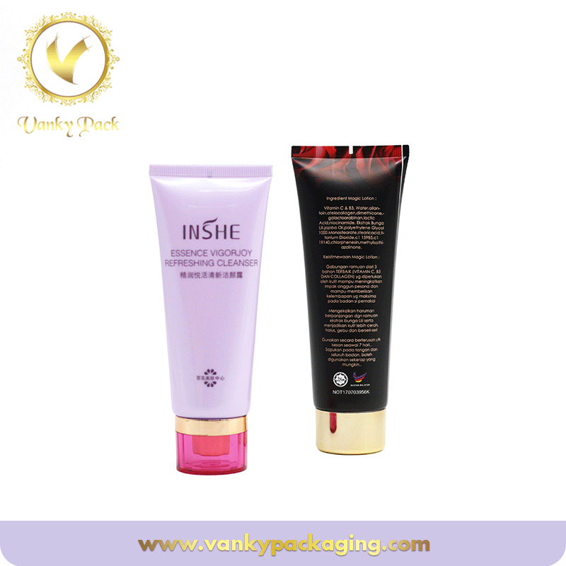 Custom Printed Cosmetics Usage Soft Plastic Material Cosmetic Packaging Tube