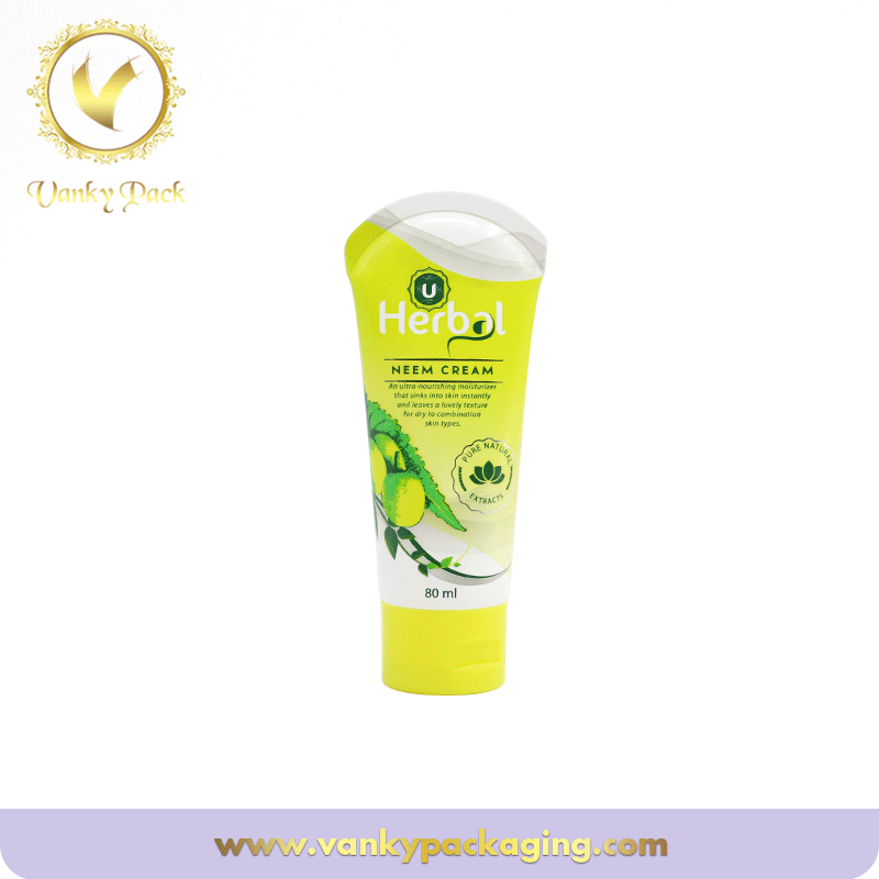 Plastic Soft Cosmetic Packaging Tube With Screw Cap