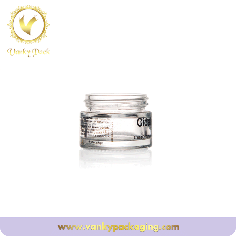 Cosmetic packaging 50g 30g clear cosmetic glass jar