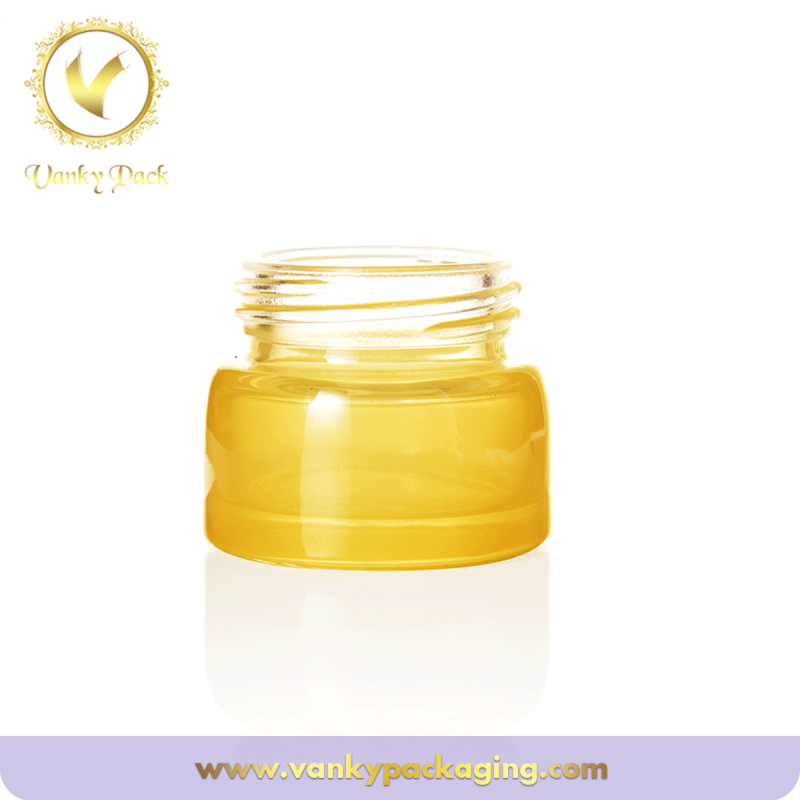 Skin care facial cream empty glass jar packaging