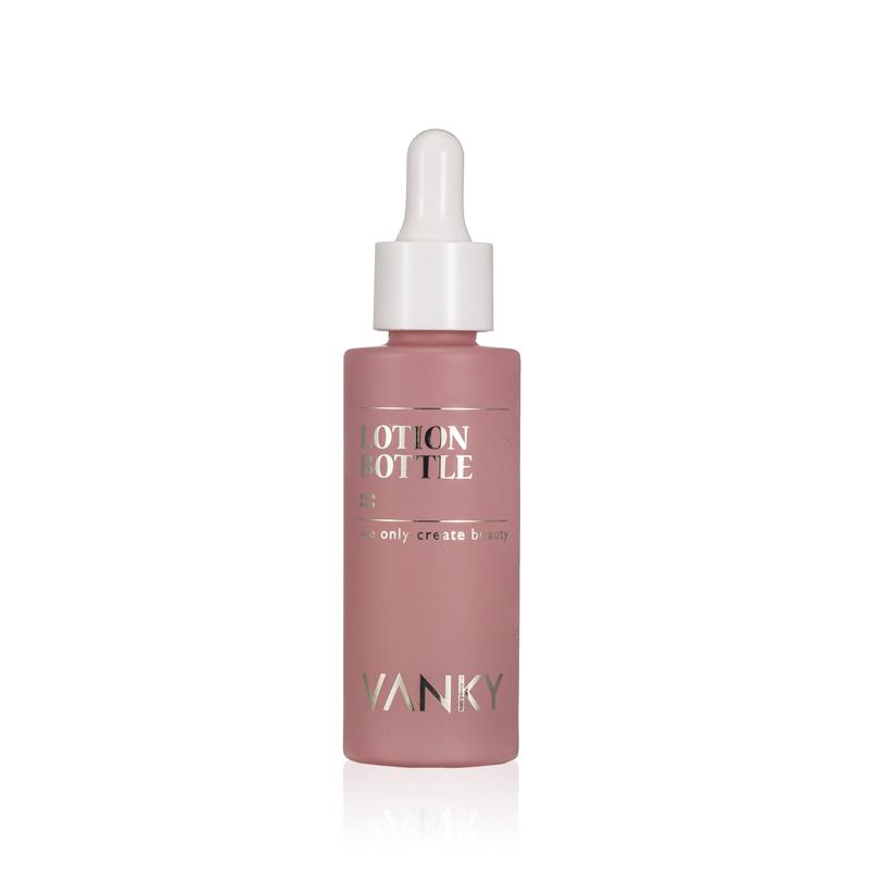 Frosted empty spray unique round woman pink 30ml 50ml glass bottle with screw lid
