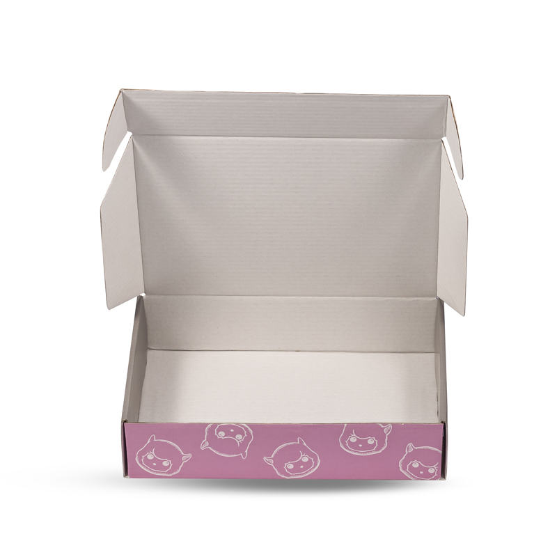 Custom lovely pink color kraft corrugated mailer box packaging