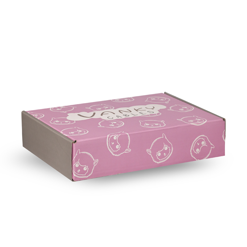 Custom lovely pink color kraft corrugated mailer box packaging
