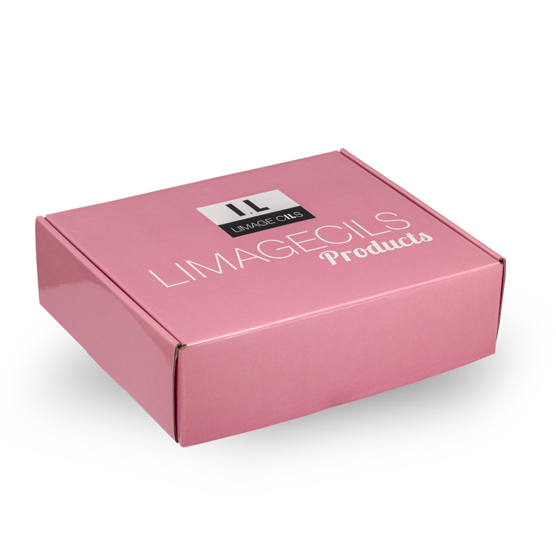 Custom matte laminated pink color corrugated paper box clothing mailer box
