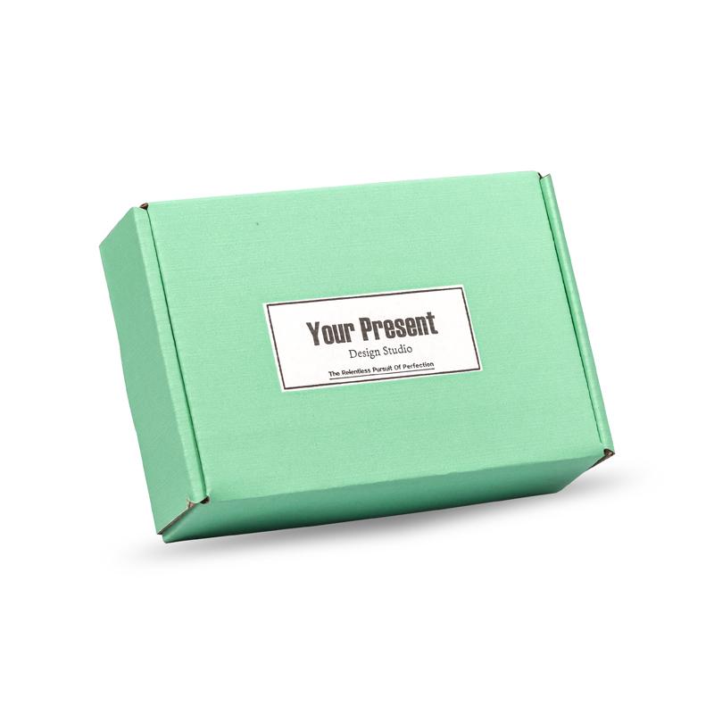 Green customized matte coated corrugated shipping mailer box