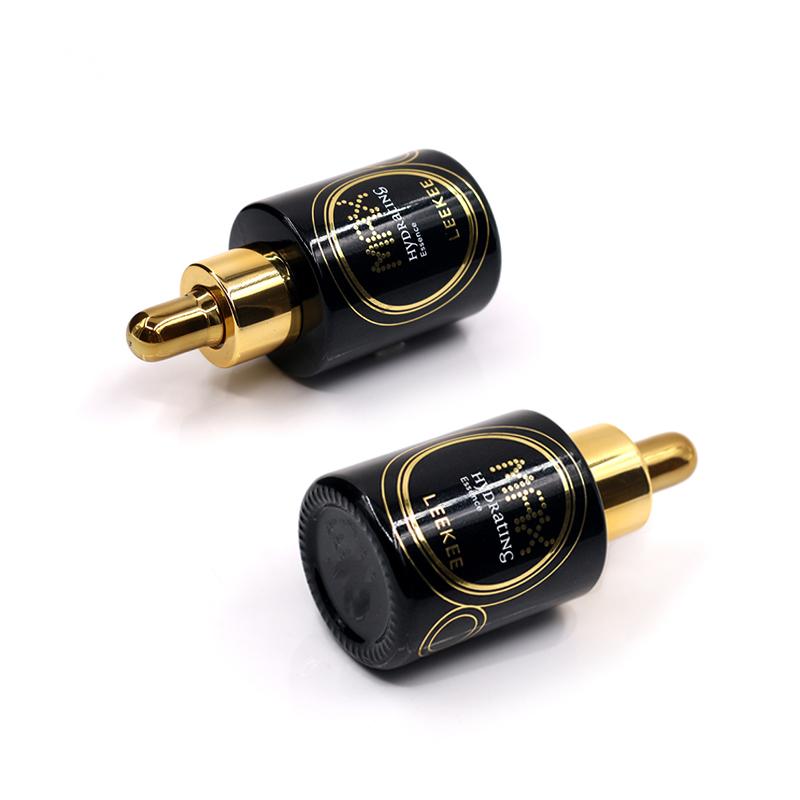 30ml Black coated essential oil high quality luxury gold squeeze dropper