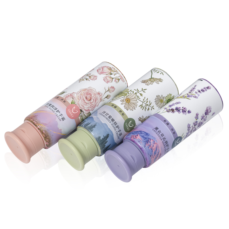 30ml 30g High quality printing ABL hand cream customized purple flowers soft tube packaging