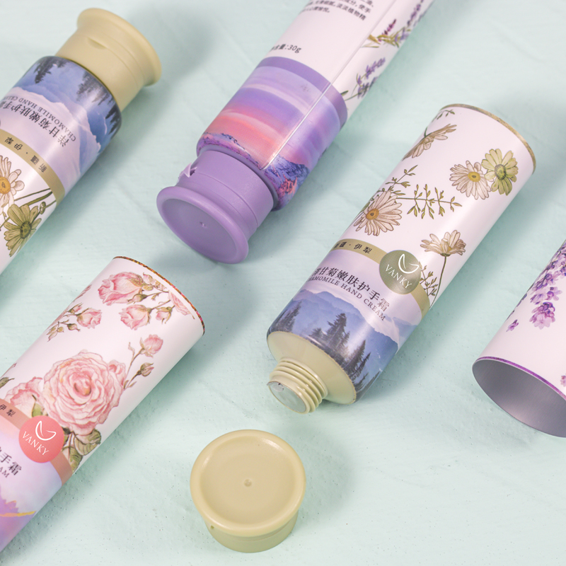 30ml 30g High quality printing ABL hand cream rose design OEM customized soft tube packaging