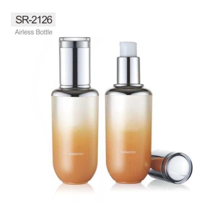 15ml 30ml 50ml High end good quality aluminum shoulder customized airless bottle with treatment lotion pump SR2295A SR2126